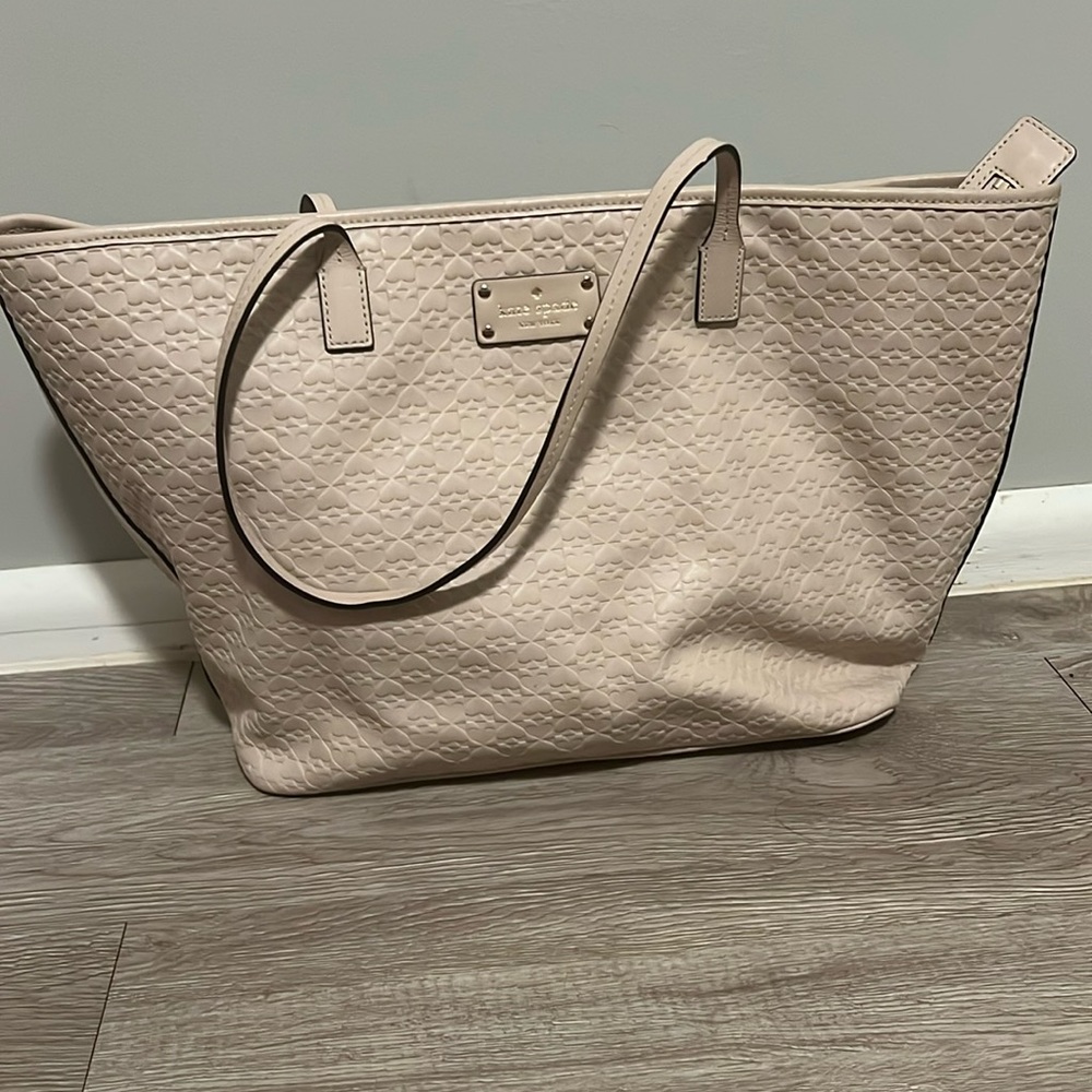 Large embossed Kate Spade work tote
